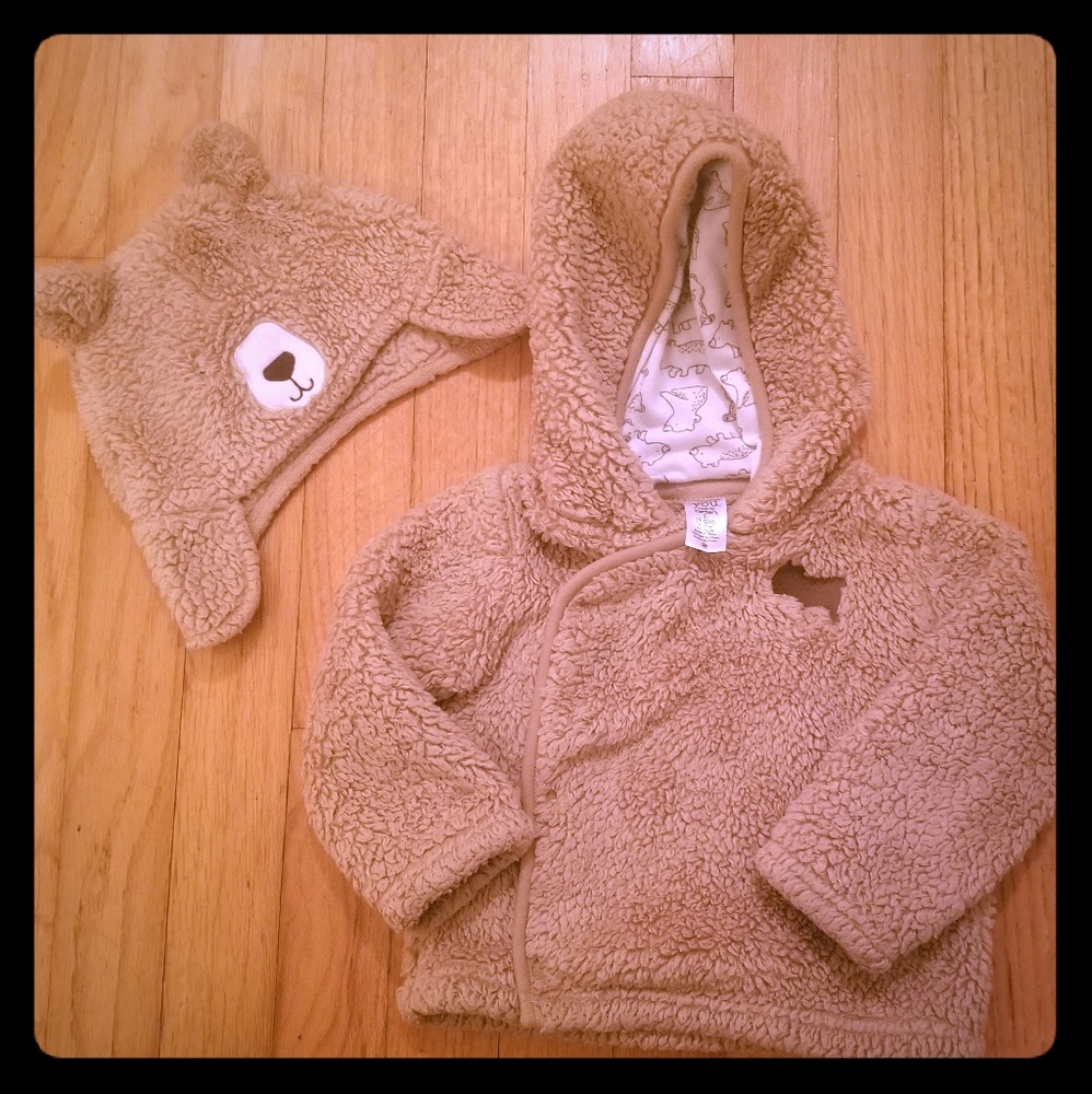Nwot, super cute baby Jacket and hat to match